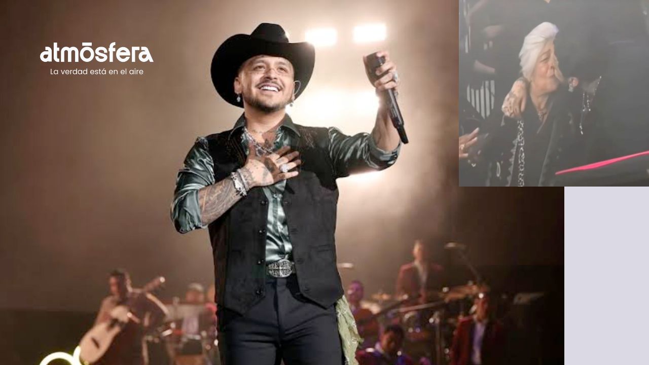 Christian Nodal besa en la boca a fan y las redes estallan