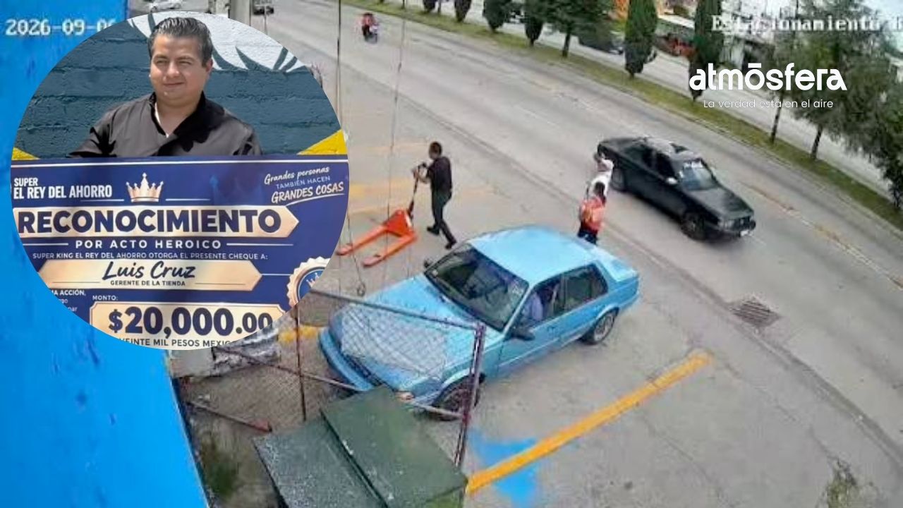 Reconocen con 20 mil pesos a trabajador que salvó a niña de ser atropellada