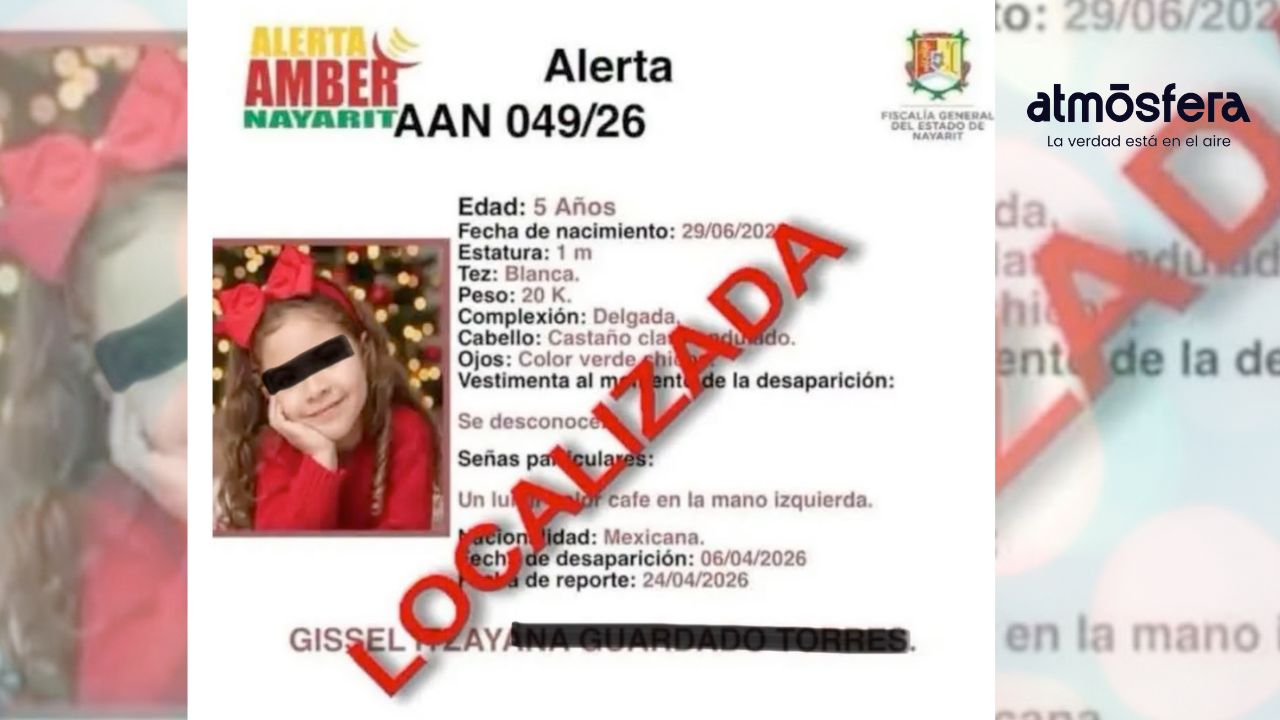 Localizan en Puebla a niña de cinco años desaparecida en Nayarit desde abril
